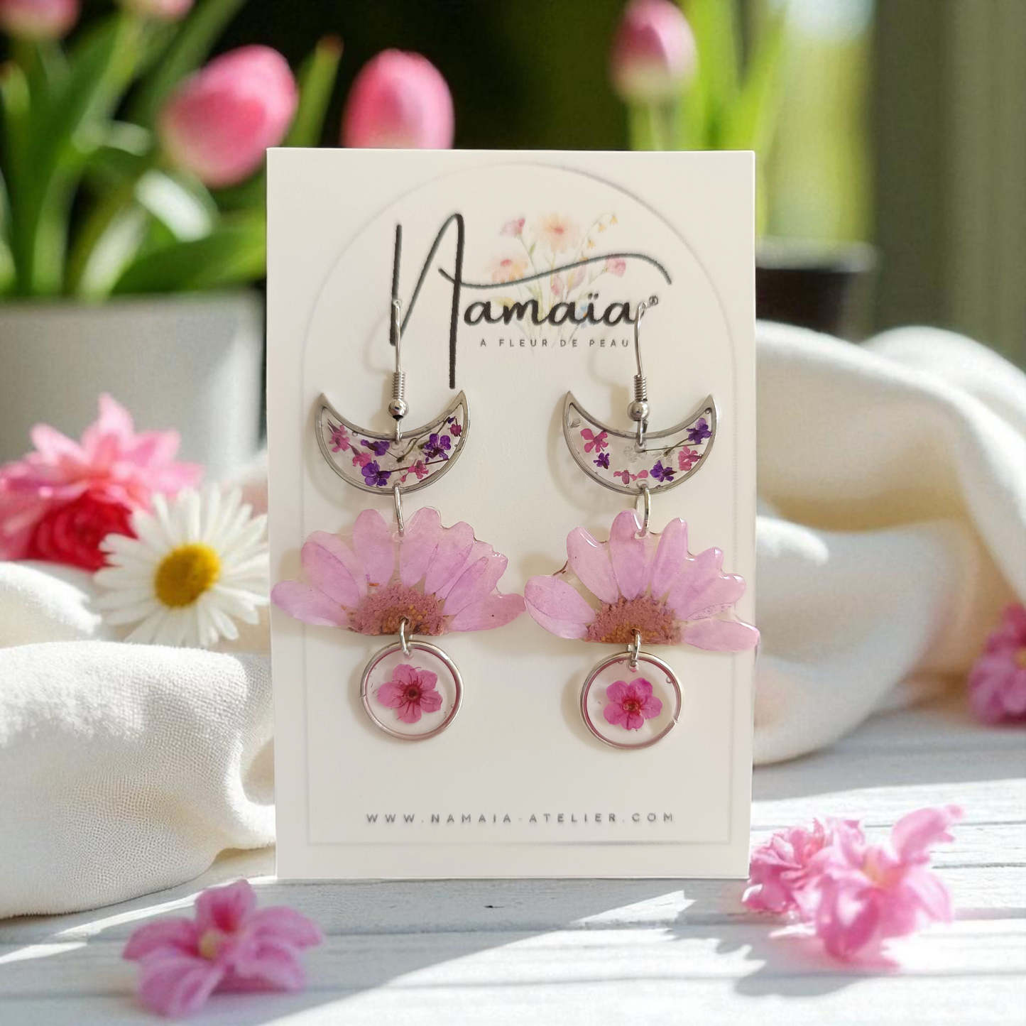 Boucles d'oreilles Lunéa