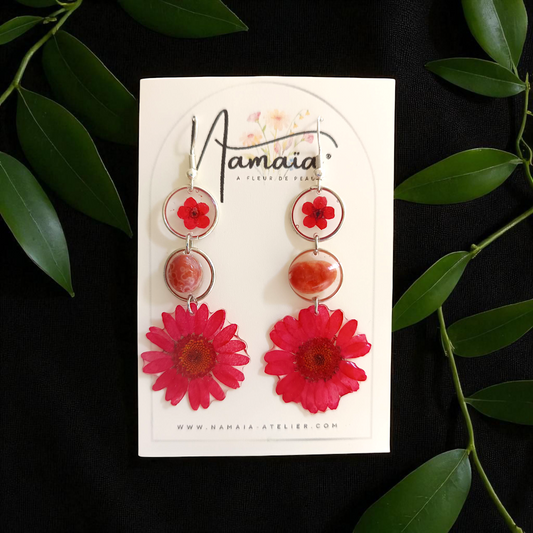 Boucles d'oreilles Rubialine