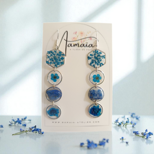 Boucles d'oreilles Azurine